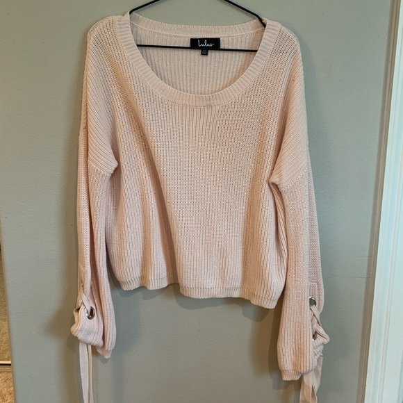 Lulus Oversized Pink Sweater XS - Picture 4 of 6